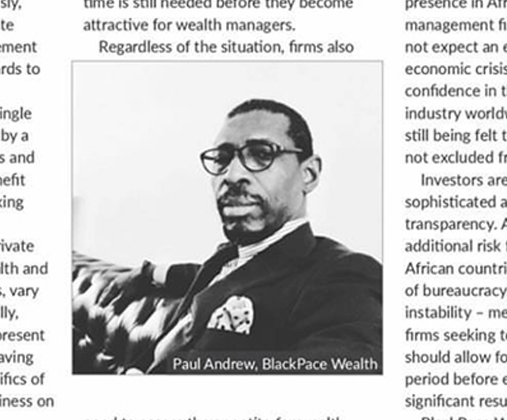 The Chairman’s Article in Private Banker International